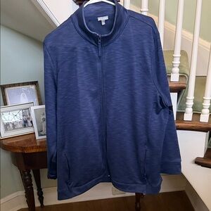 Talbots Navy Blue zip jacket.